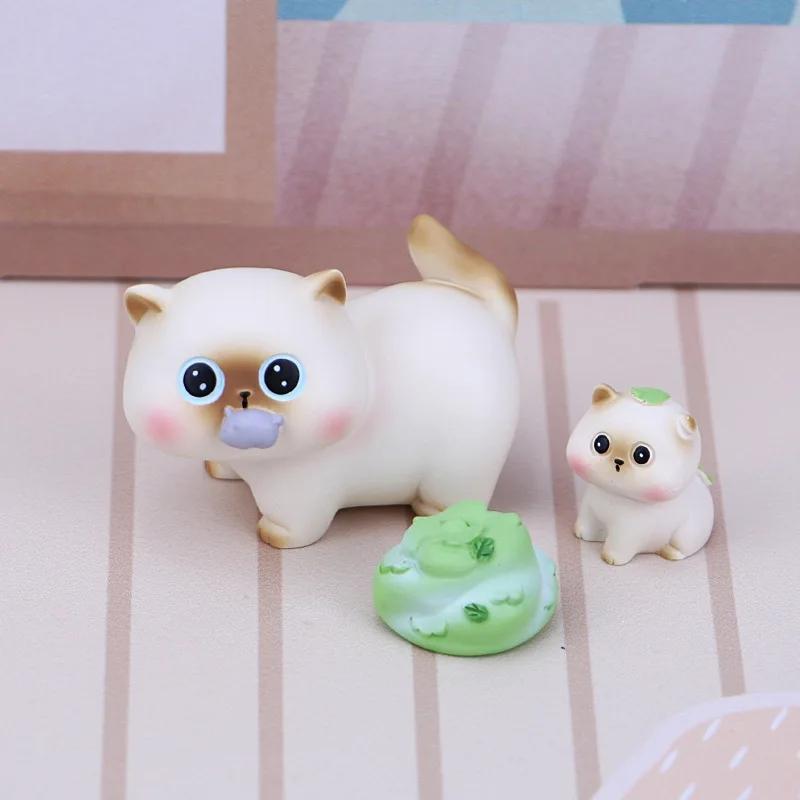 Kawaii Azuki Blind Box Bean Curd Small Siam Daily Fashion Play Cute Mystery Box Hand Action Doll Cat Ornaments Children Gift