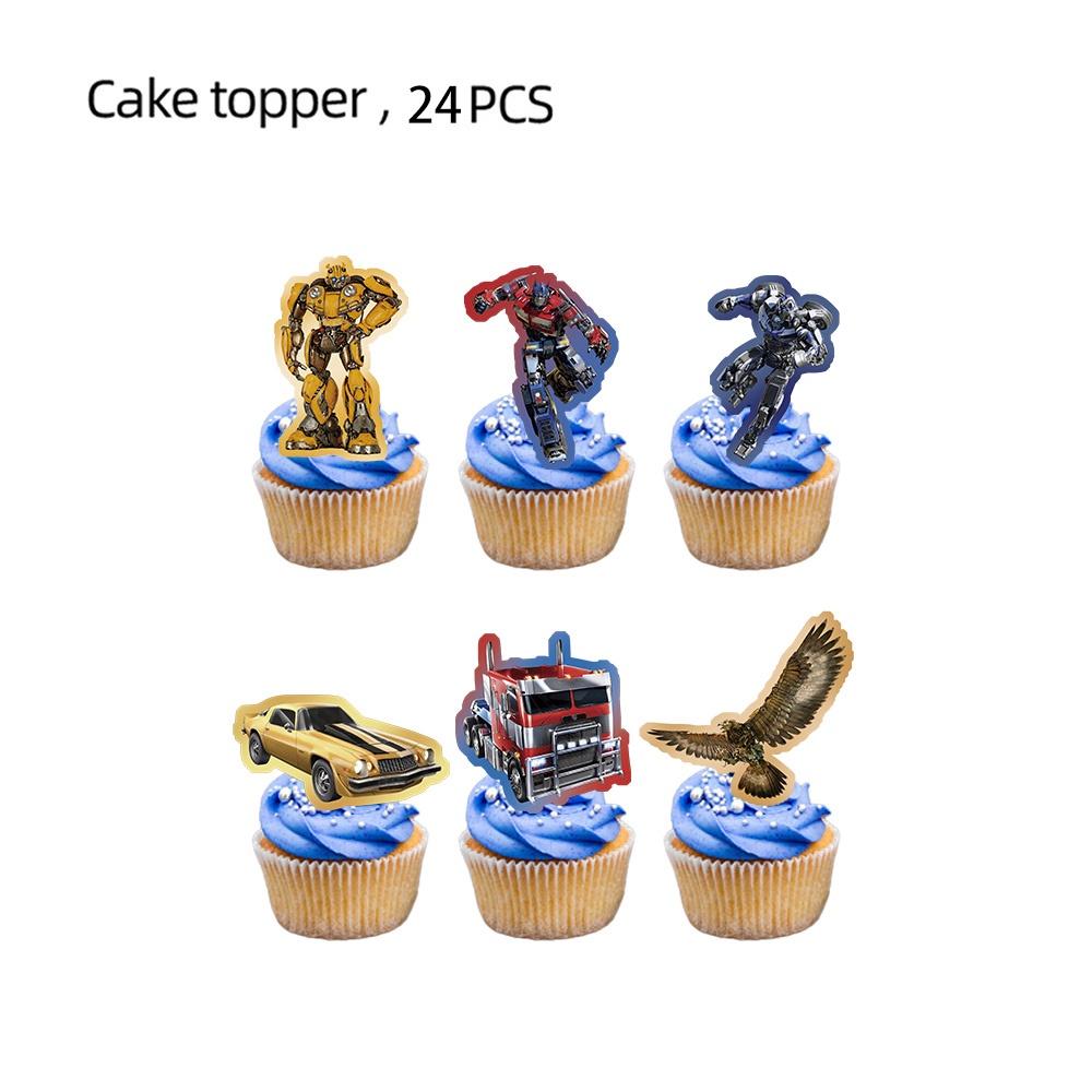 Neuankömmling Transformers Themenpartyzubehör Dekorieren Sie Ihre Party mit Plastiktellern, Papierservietten und Tischdecke