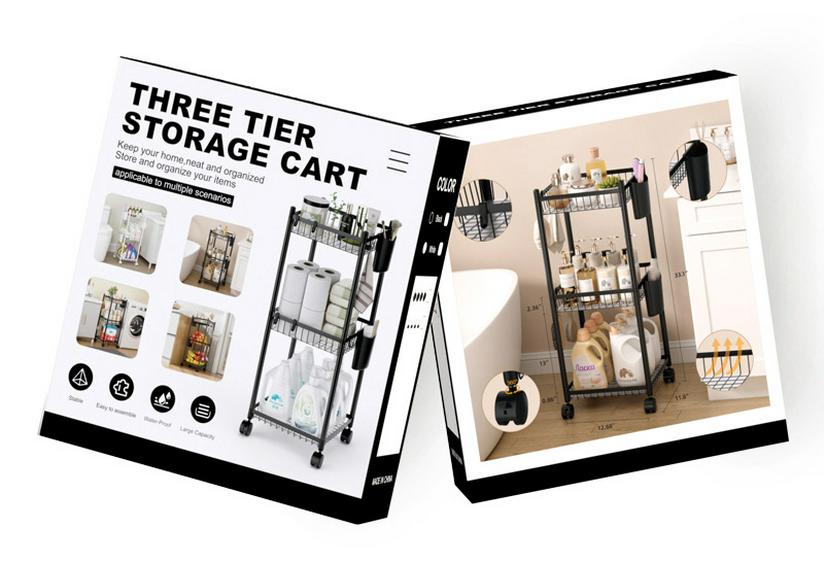 Multi-layer Bathroom Shelf with Wheels - Narrow Gap Storage Trolley