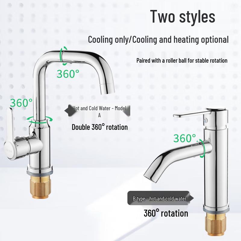 Shuizhisheng Edelstahl Drehbarer Beckenwasserhahn