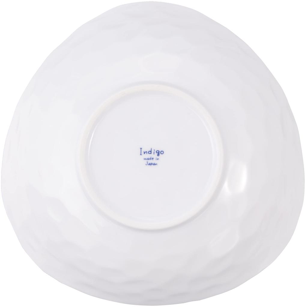 Hasami Ware Indigo Aiama Deformed Multi-Purpose Bowl, Indigo-Dyed Tokusa Pattern, 32560