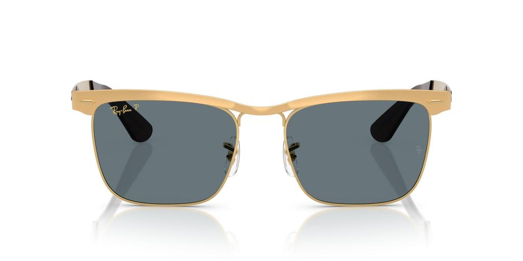 Sunglasses 0RB3875 WAYFARER DELUXE SANDBLASTED LEGEND GOLD DARK BLUE POLAR 92763R56 Polarized [Ray-Ban]