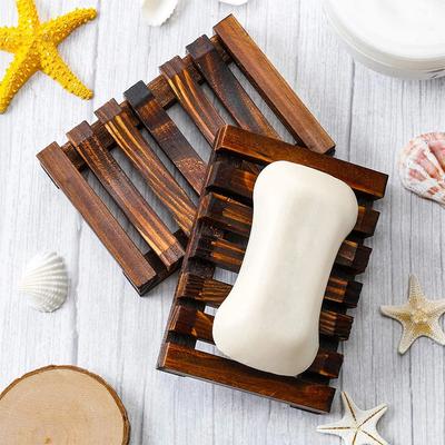 Umweltfreundliche Seifenschalen Natürliches Holz Seifenschale Halter Haus Küche Badezimmer Seifenablage Rostfreier Organizer Badezimmer Zubehör