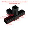 1/5Pcs 20Mm 2/3/4-/5-Way Cross Square Pipe Fittings 20X20Pipe Angle Code Hexagonal Through Plastic Fittings Abs Connector