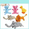 Brinquedos Artesanais de Animais de Estimação Para Cães Apresentando Corda de Algodão Colorida Durável Para Roer Pato Girafa Alce Ideal Para Brincadeiras Interativas