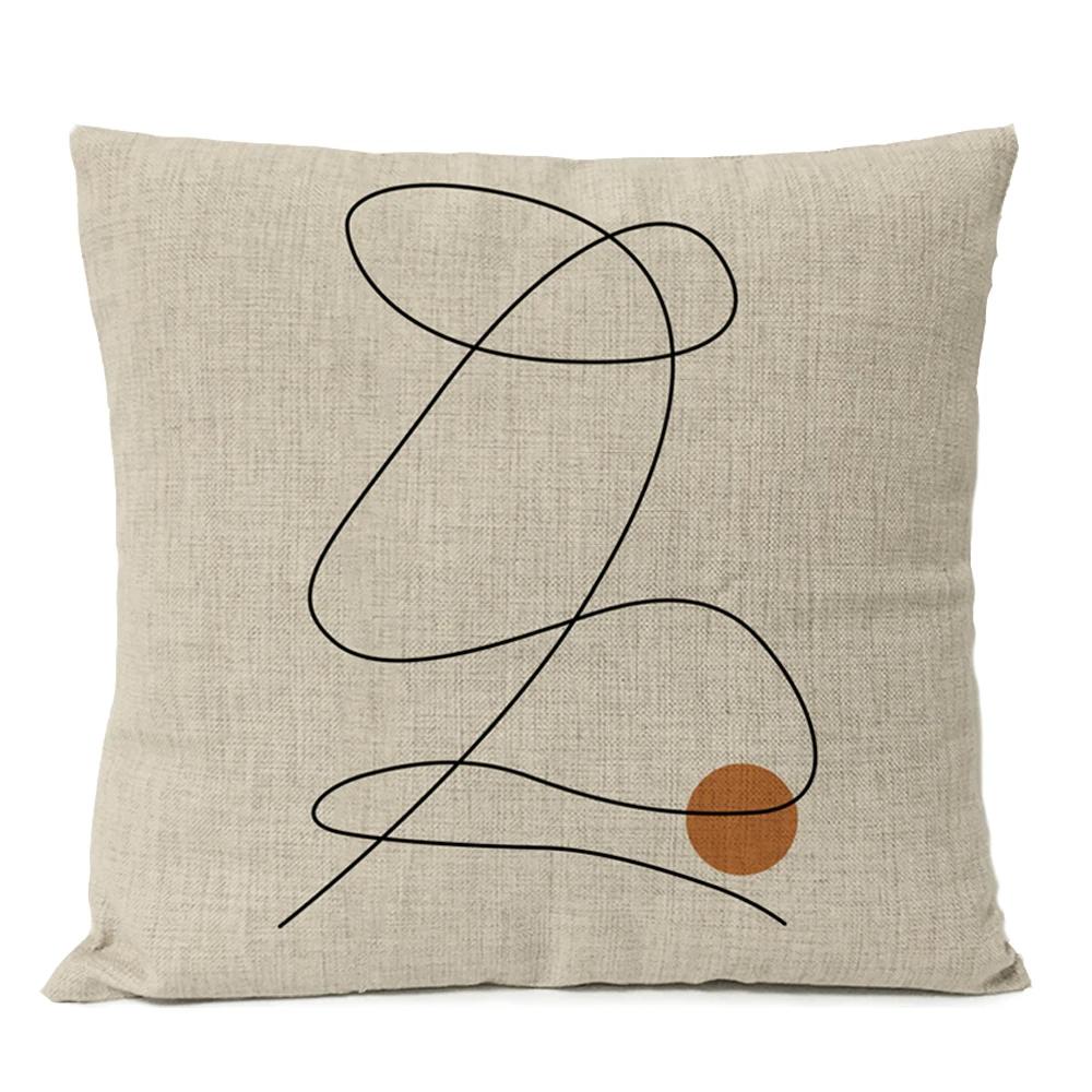 Boho Bohemia Geometric Floral Pillow Cover Leaves Cushion Sun Moon Throw Linen Pillowcase Home Decorative Decor Sofa Cushions