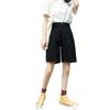 Summer Black Korean Version of High-waisted Straight Loose New Summer Casual Wide-leg Five-point Pants