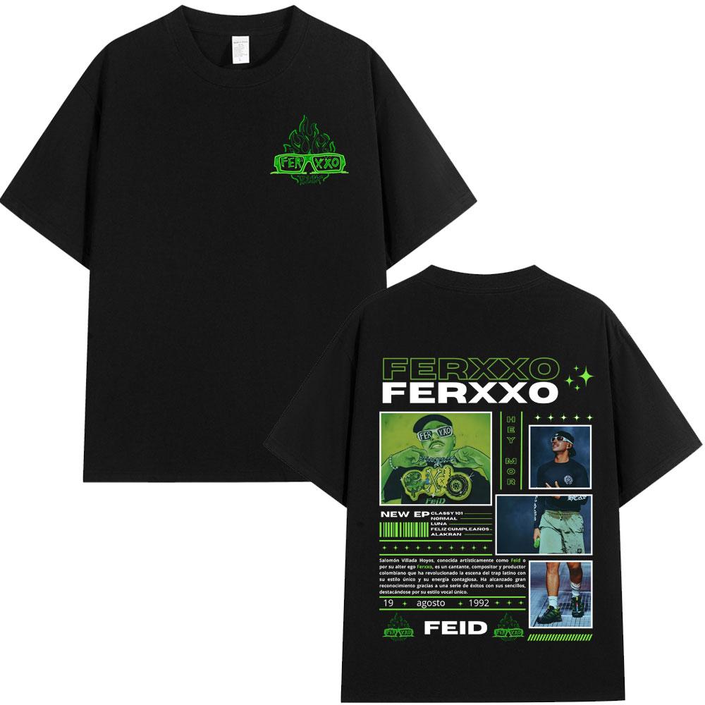 

Rapper Feid Ferxxo Tshirt Unisexs Clothing Womens Fashion Hip Hop Tshirt Cotton Casual Comfort 2026 Summer T Shirt Streetwear S