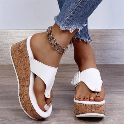 Women Platform High Heels Slippers Female Clip Toe Flip Flops Shoes Wedges Sandals Summer Fashion New Slides Pumps Zapatos