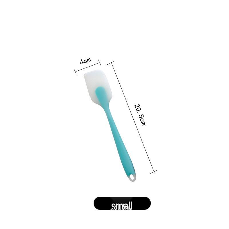 Cake Cream Silicone Spatula Set - Food-Grade, Translucent, Integrated Baking Tool (Small & Large Sizes)