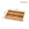 Japanese Style Divided Bamboo Wood Serving Tray