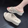 Women's 2025 Fashion High Heel Non-Slip Slippers - Summer Hollow Out, Comfortable, Thick Sole, One-Strap Design for Outdoor Use