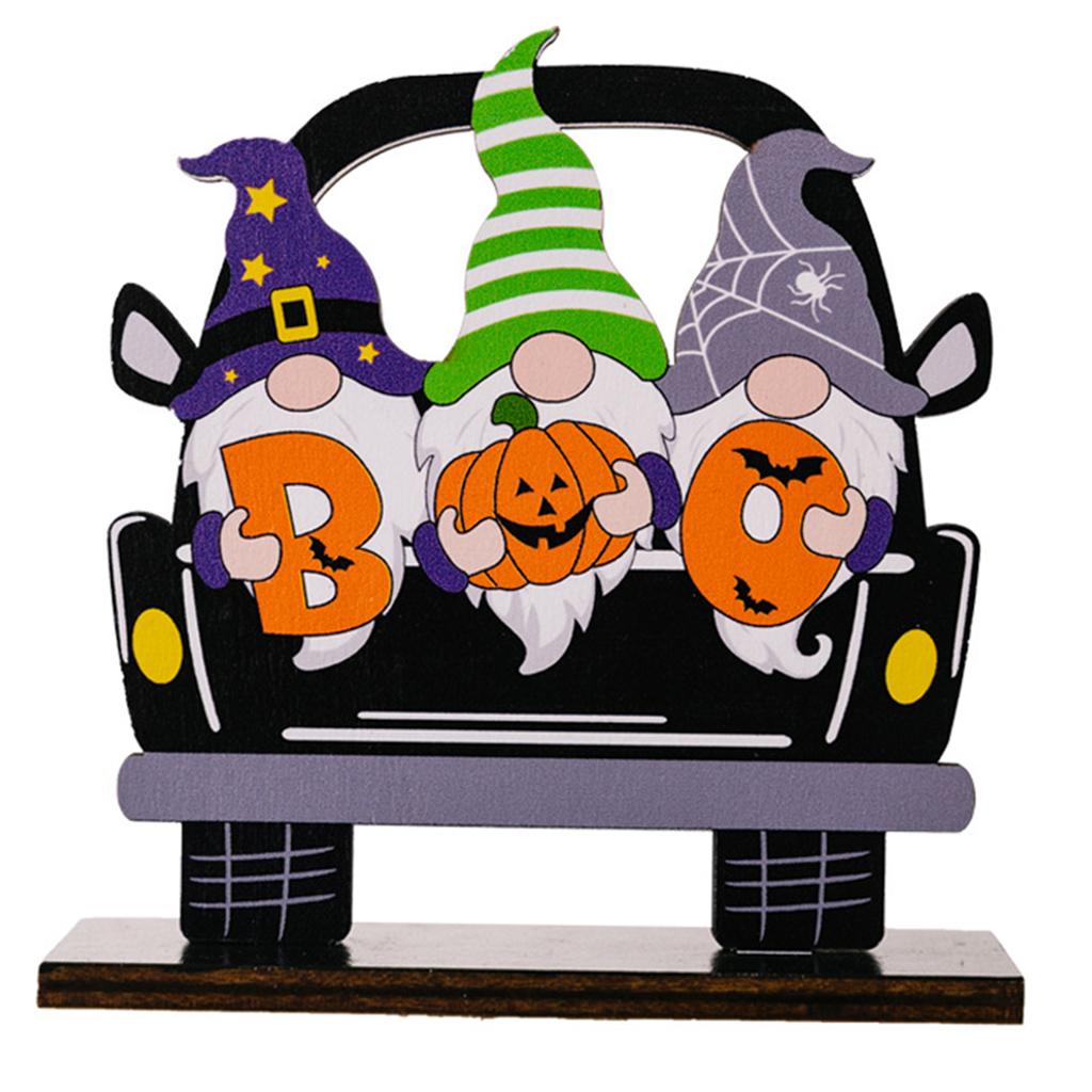 Halloween Decorations Wood Signs Pumpkin Dwarf Table Centerpiece Halloween Table Decor For Home Living Room Decor