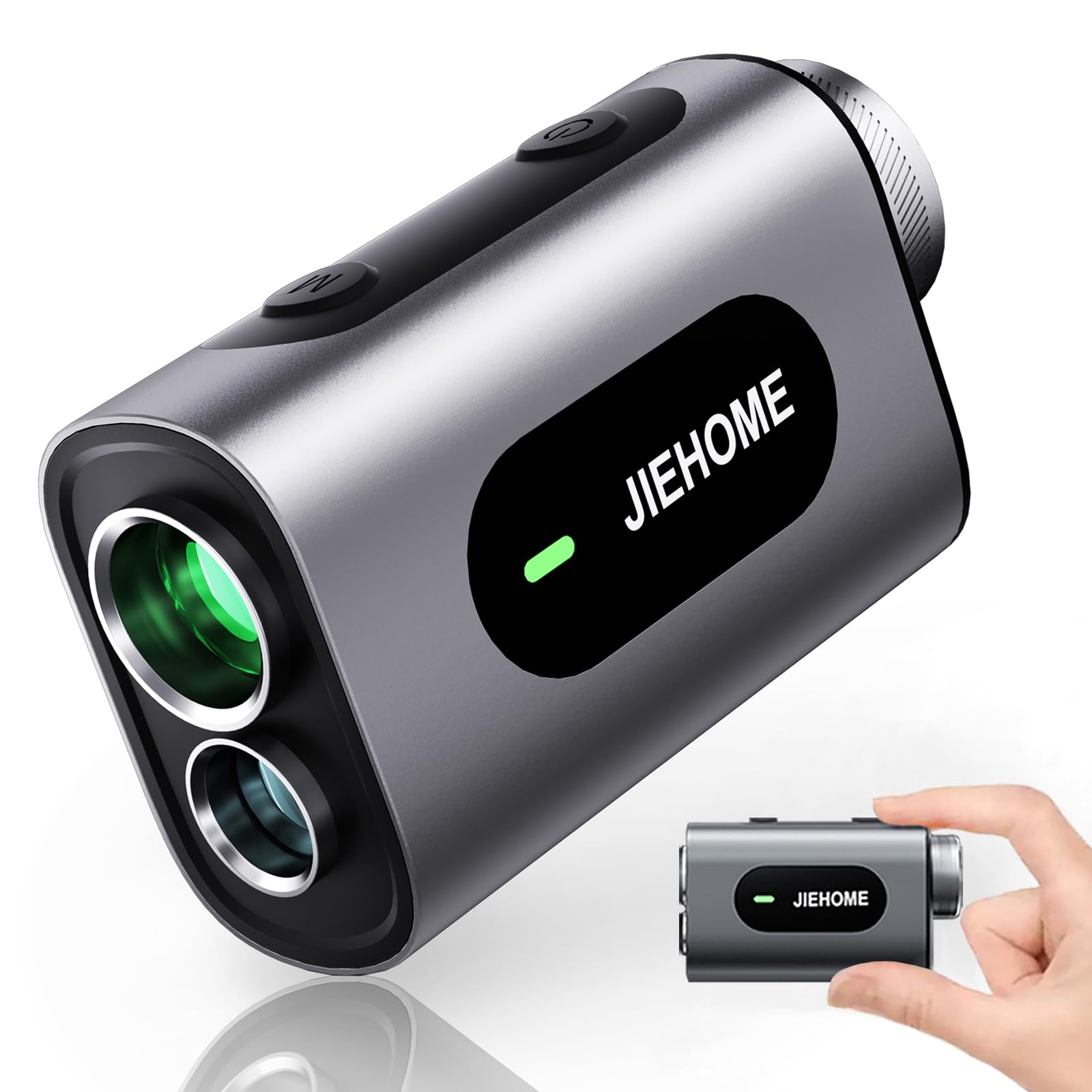 

JIEHOME Golf OLED Лазерный Перезаряжаемый Лазерный Дальномер Самое Быстрое Время Измерения при Измерении Высоты Изображение Измерение Гольфа Включает Специальный Чехол