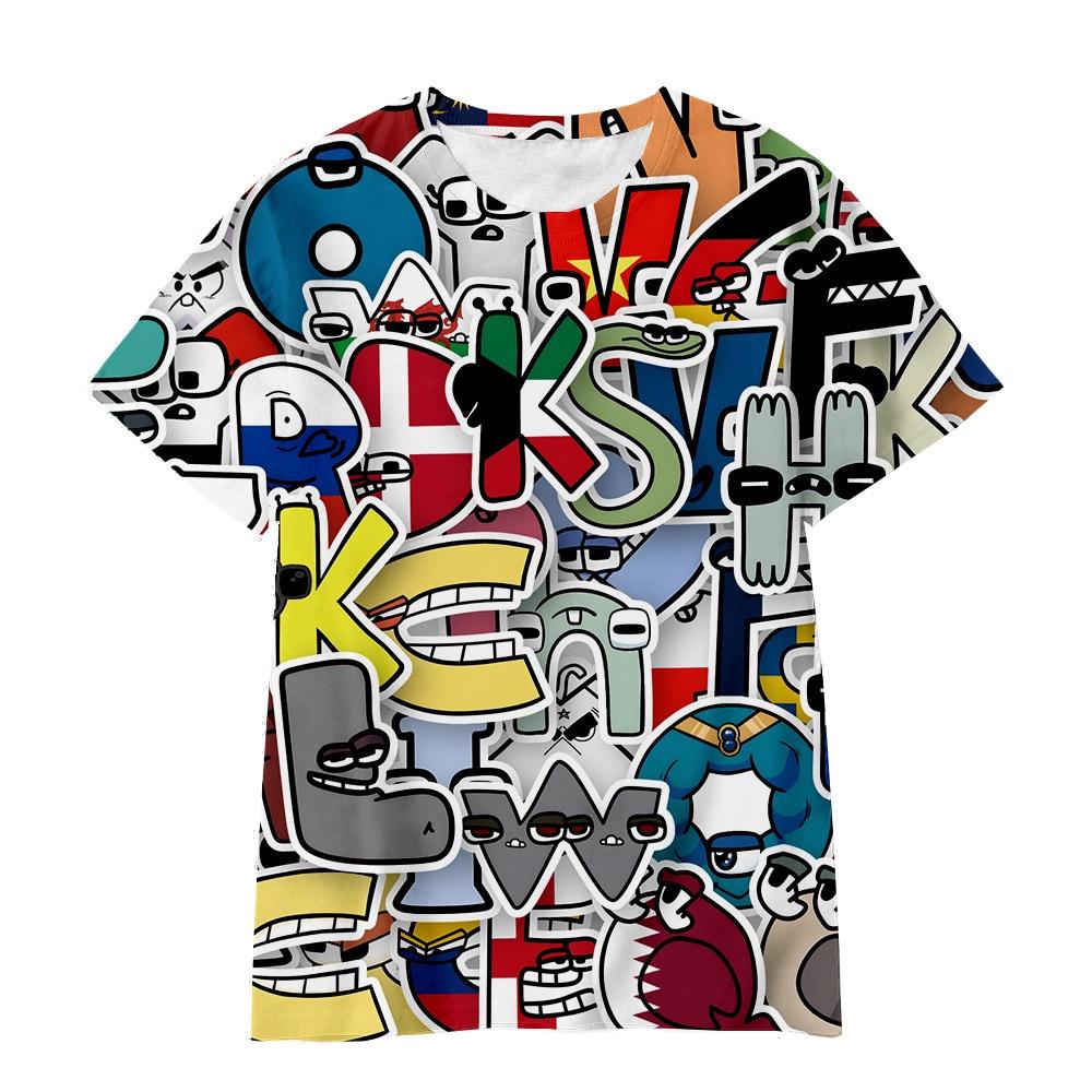 Alphabet Lore Unisex Freizeit-T-Shirt Cosplay-Oberteile Für Kinder