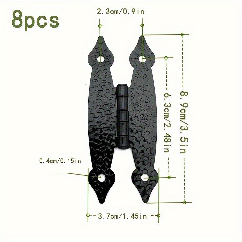 

8 шт. Черные антикварные петли H, Петли для шкафов Плоские петли, Врезные дверные петли Декоративные петли для дверц шкафов, ящиков, шкатулок для драгоценностей 8pcs чёрный