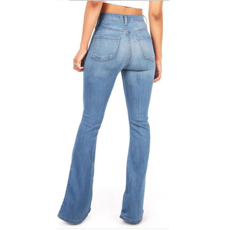 Women's Fashion High Waisted Jeans Tight Denim Pants Jeans Slim Stretch Flared Pants Women's Pants Oversize