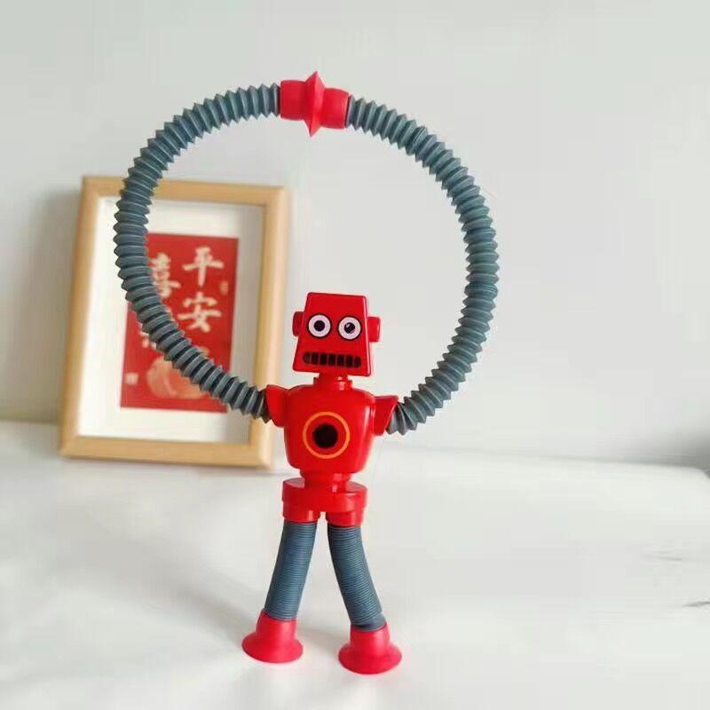 Tub elastic Robot Jucărie Puzzle Noutate Decompresie Creativ Desene Animat Ventuză Arcuri Telescopic Robot Jucării Cadouri pentru copii