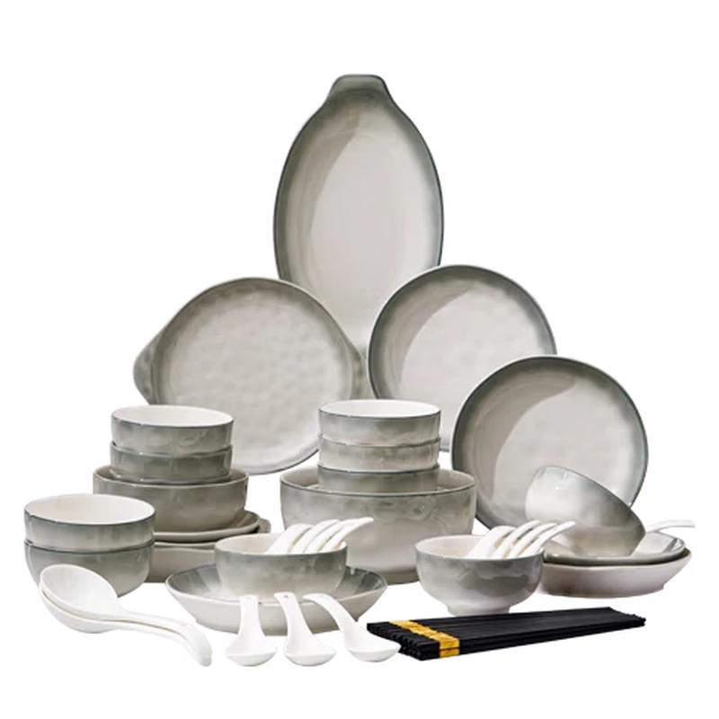 Peirson Underglaze Ceramic Dinnerware Set, 66-Piece