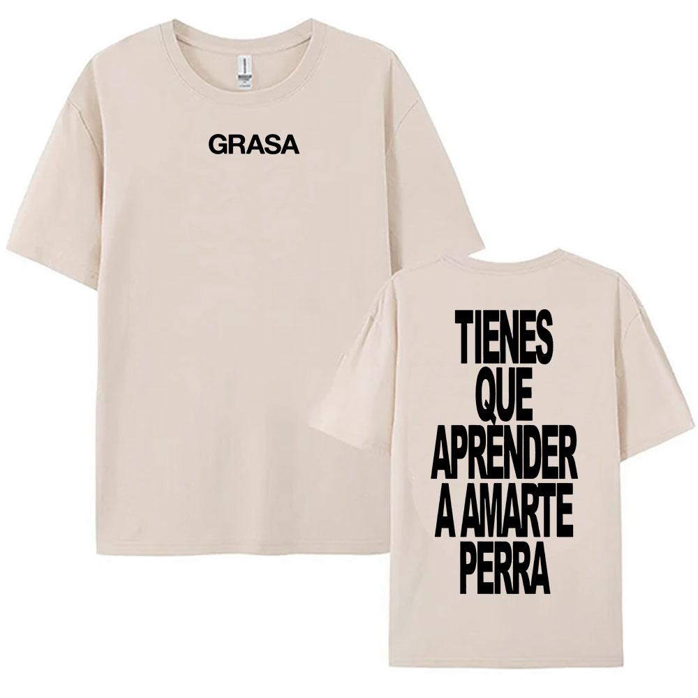 TIENES QUE APRENDER A AMARTE Tshirts SI TE DUELE CURITA Print T-shirt Nathy Peluso Singer Graphic T Shirt Cotton Tees
