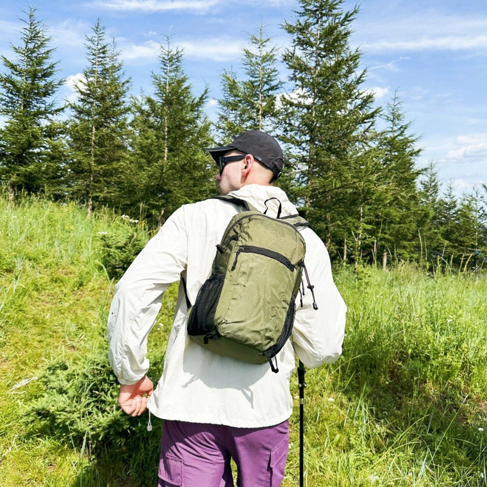 

Unisex Foldable Backpack For Mountaineering Hiking Riding Fashion Style With Waterproof Features Nylon Outdoor Camping One Size армия зеленый