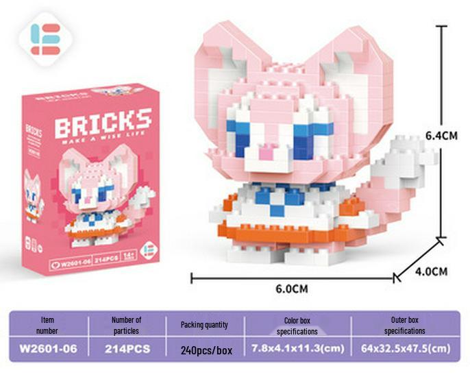 Cartoon Figurine Compatible Lego Bricks: Educational Micro Bricks Assemble Toy for Children