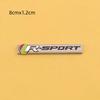 1pc 3d Metal R-Sport Logo Badge Sticker Front Grill Rear Trunk Side Fender Emblem Decal
