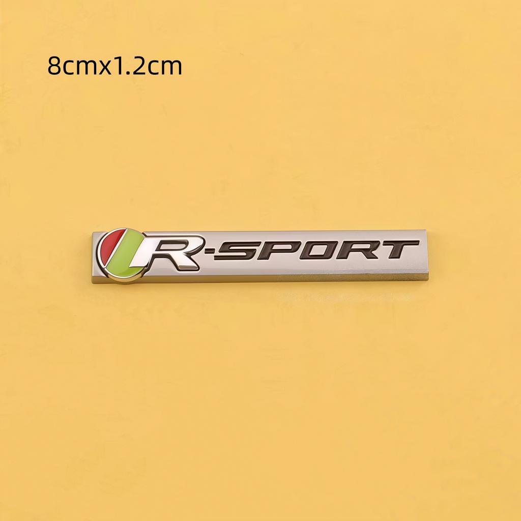 1pc 3d Metal R-Sport Logo Badge Sticker Front Grill Rear Trunk Side Fender Emblem Decal