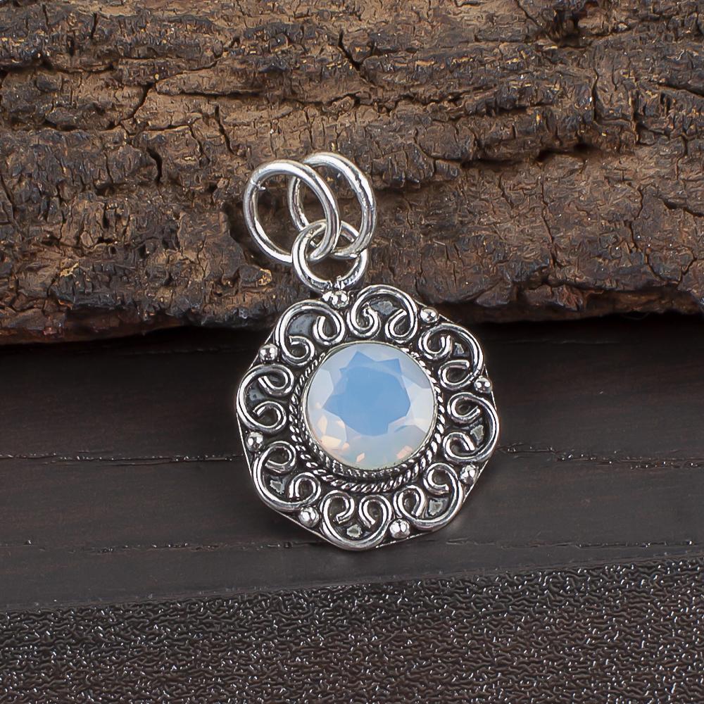 

Украшения из молочного опала, Подвеска из стерлингового серебра 925 пробы, Великолепная серебряная подвеска ручной работы для женщин, Подвеска-опал в стиле бохо для любви 1.06 Inches белый