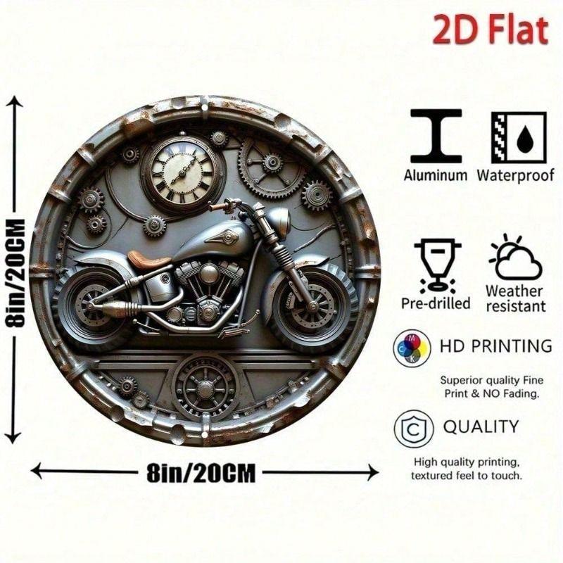 Vintage Motorcycle Metal Wall Art Decor for Garage Bar Cafe