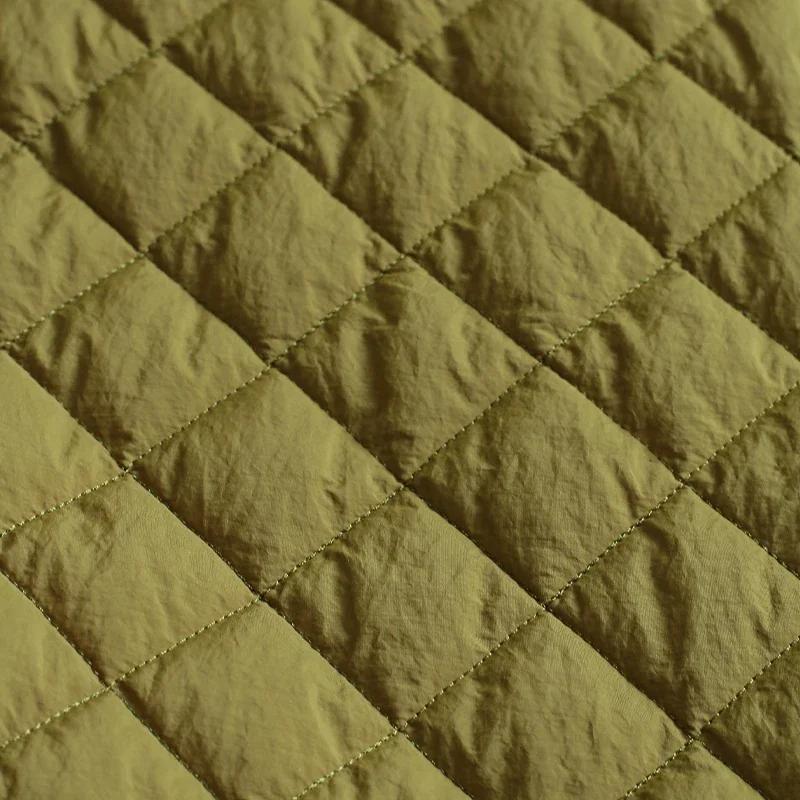

Quilted Cotton Linen Patchwork Fabric Three Layers Cloth for Down Coat Padded Jacket Home Texture Diy Sewing Accessories Winter 150X50cm