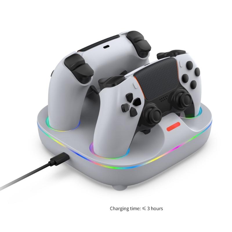 Double Controller Charger Dock Charging Holder Stand with LED Display and Quick Charging Feature for P5 Controller