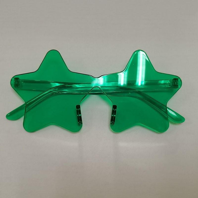 Trendy Multi-Color Star Frameless Sunglasses for Parties & Beach