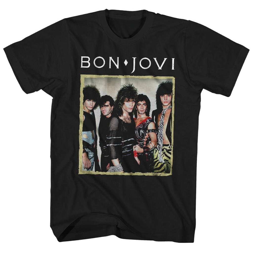 Metal Bon Jovi Rock Band Casual TShirt Mens and Womens Luxury Band Brand