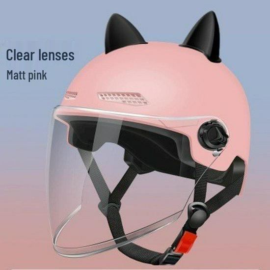 Certified Cat Ear Electric Bike Helmet for Men & Women: Sun Protection, All-Season Safety