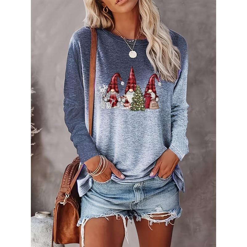 Casual Long Sleeve T-Shirt for Spring And Fall, Women'S Clothing