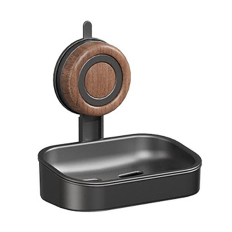 

No Drilling Required Bar Soap Tray with Sponge Holder Strong Suction Cup Double Layer Soap Dish for Shower and Sink