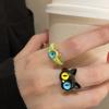 Black Cat Eyecatching Monster Design Ring Artistic Cartoon Accessory For Distinctive Women