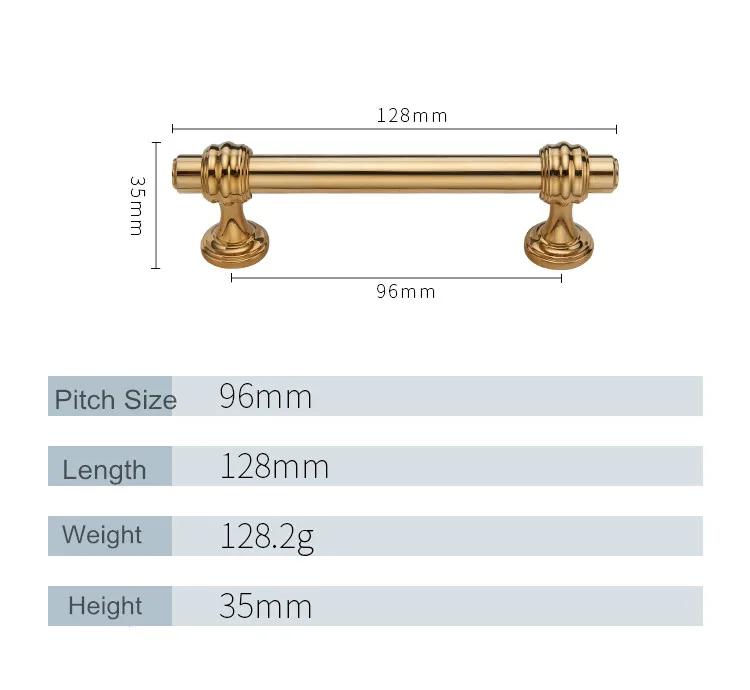 American PVD Zinc Alloy Furniture Handles Dresser Drawer Knobs Kitchen Cabinet Pulls
