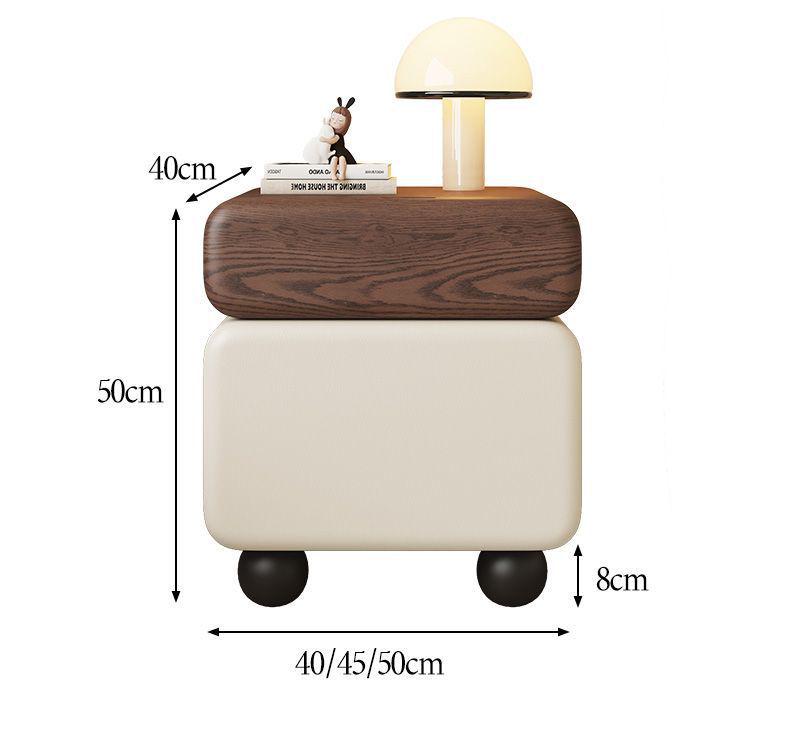 2025 Medieval Style Solid Wood Bedside Table: Modern, Creative, Light Luxury Storage Cabinet