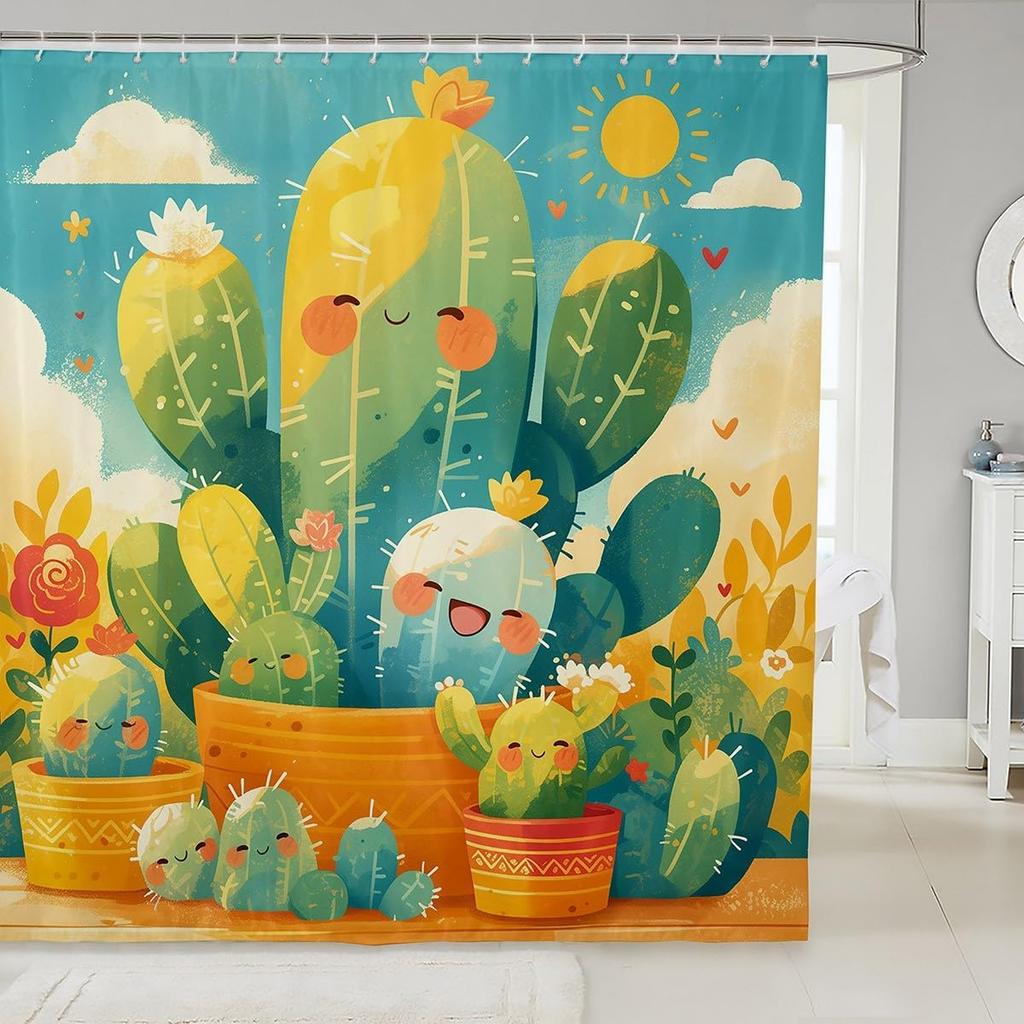 Zen Stones Bath Curtain with Hooks,White Vase Blue Flowers Aesthetic Waterproof Shower Curtain,Japanese Floral Simple Bathroom