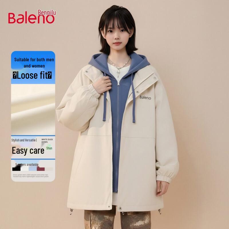 Baleno Women s Faux Two-Piece Hooded Color-Block Jacket XL
