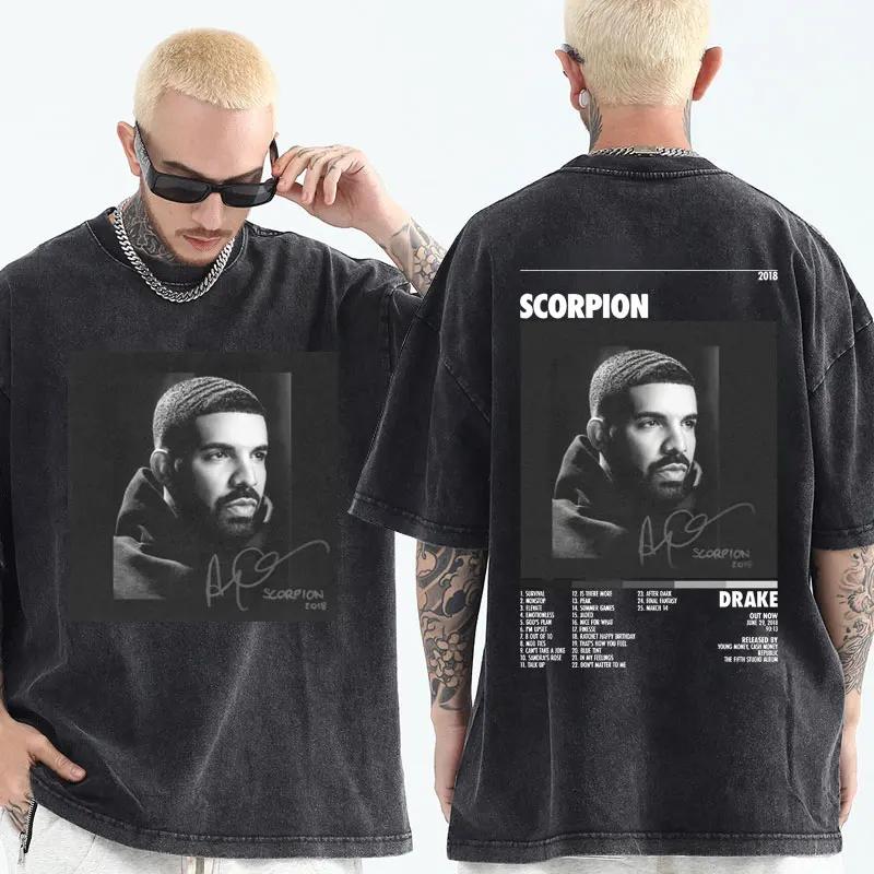 Rapper Drake Album Honestly Nevermind Graphic T Shirts Mens Womens Trend Hip Hop Loose Tshirt Fashion Vintage Washed Tshirts