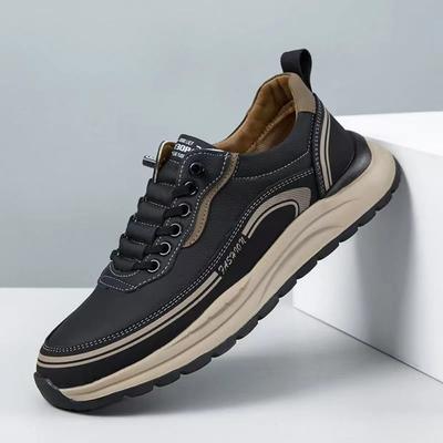 Luksusowe modne męskie sneakersy Wszechstronne antypoślizgowe modne buty Odporne na zużycie buty trekkingowe na zewnątrz Buty do chodzenia dla osób w średnim wieku i starszych