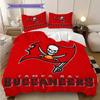 Tampa Bay Buccaneers Pattern Bedding Quilt Set Quilt Cover Pillowcase Home Decoration Birthday Gift (1 * Duvet Cover + 2 * Pillowcase, Without Core)