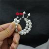 Fashion Exaggerated White Pearl Clip on Earrings Non Pierced for Women Elegant Large Trend Circle Hoop Earrings Party Jewelry
