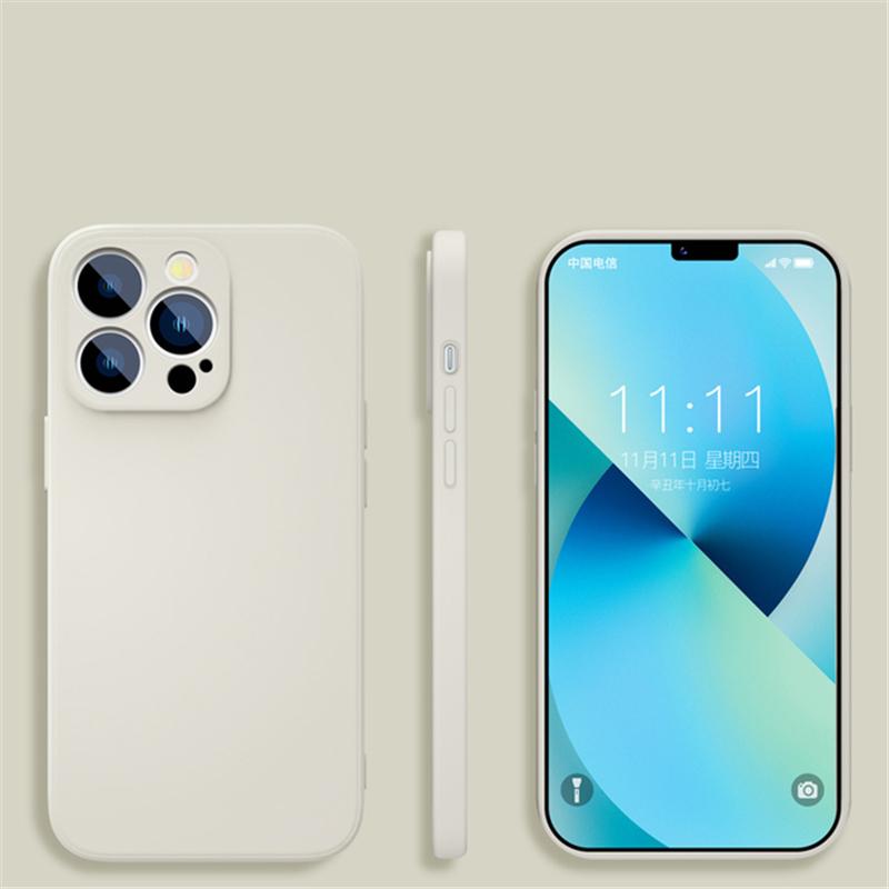 Skin Feel Liquid Silicone Case For iPhone 14 13 12 11 Pro Max X XR XS Max 8 7 6 Plus Shockproof Square Bumper Soft Back Cover