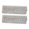 2Pcs Metal Stainless Steel Reserved Sign Double Sided Reserved Table Signs for Restaurants Bar Cafe