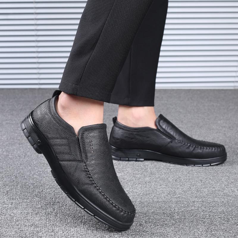 Sapatos casuais de couro masculino marca de luxo mocassins respirável antiderrapante preto/marrom sapatos de condução