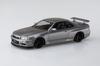 AOSHIMA The Snap Kit Series Nissan R34 Skyline Custom Wheel Plastic Model 1/32 GT-R (Athlete Silver) Color-coded No.11-SP4